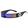 Gafas de sol con sentido de tecnología futura, estilo callejero cóncavo, gafas de celebridad de Internet, hip hop para hombres y mujeres, gafas de sol personalizadas con protección solar para mujeres