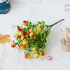 Plantas Artificiales, Frutas Simuladas de 6 Picos, Decoración para el Hogar, Decoraciones de Frutas Artificiales de Espuma Plástica, Macetas, Decoraciones para Sala de Estar