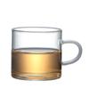 Suministro del fabricante vaso pequeño con asa taza de té de vidrio de borosilicato alto con asa transparente taza de té Kung Fu taza de degustación agua de té