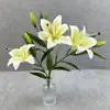Flor artificial Mei Bao punho 3 Lily casamento estrada chumbo decoração material flor noiva segurando flor decoração casa flor falsa