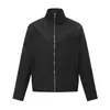 Areswings Design de Nicho Jaqueta Bomber Preta Desconstruída Gola Alta Oversized Solta Tendência Versátil Peça de Exterior