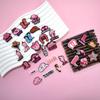 Charms para Zapatos de Clogs de Niña de Mezclilla Rosa Plástico Suave de Goma Blanda Hebilla de Zapato de Plástico Gotita Decoración DIY Accesorios para Zapatos de Jardín Transfronterizo