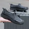 Zapatos impermeables Khachi de moda para hombre, zapatos de lluvia antideslizantes de caña baja para hombre, zapatos de agua de un solo paso, zapatos de goma para vadeo al aire libre para hombre.