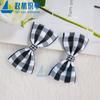 Acessórios de cabelo DIY tecido chifon xadrez laço material produtos semiacabados roupas bolsa broche acessórios acessórios