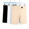 Nuevo Estilo para Mujer Verano Seda de Hielo Tallas Grandes Pantalones Cortos de Seguridad Leggings Anti-Exposición y Ropa Interior Dos en Uno Leggings de Algodón Puro Sin Bordes Enrollables