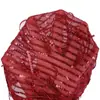 Chapéu Lenço para Mulheres com Cabelos Brancos Novo Estilo Chapéu Lenço com Franja e Lantejoulas Versátil Headwear Chapéu Lenço Redutor de Idade Estiloso