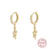 Aretes Creativos de Animal Serpiente de Plata Esterlina S925 Hebilla para la Oreja Moda de Lujo Ligero Aretes de Estilo Frío Accesorios para Aretes INS