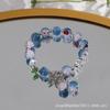 Pulseira Super Fada Floral Borboleta Design de Nicho Pulseira Explosiva de Cristal de Vidro Joias Atacado Barraca de Feira Noturna de Ponto Turístico