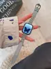 Correa de Cuero Irregular Incrustada con Diamantes Adecuada para Apple Watch iWatch Generación 11 10/9876Ultra/Se