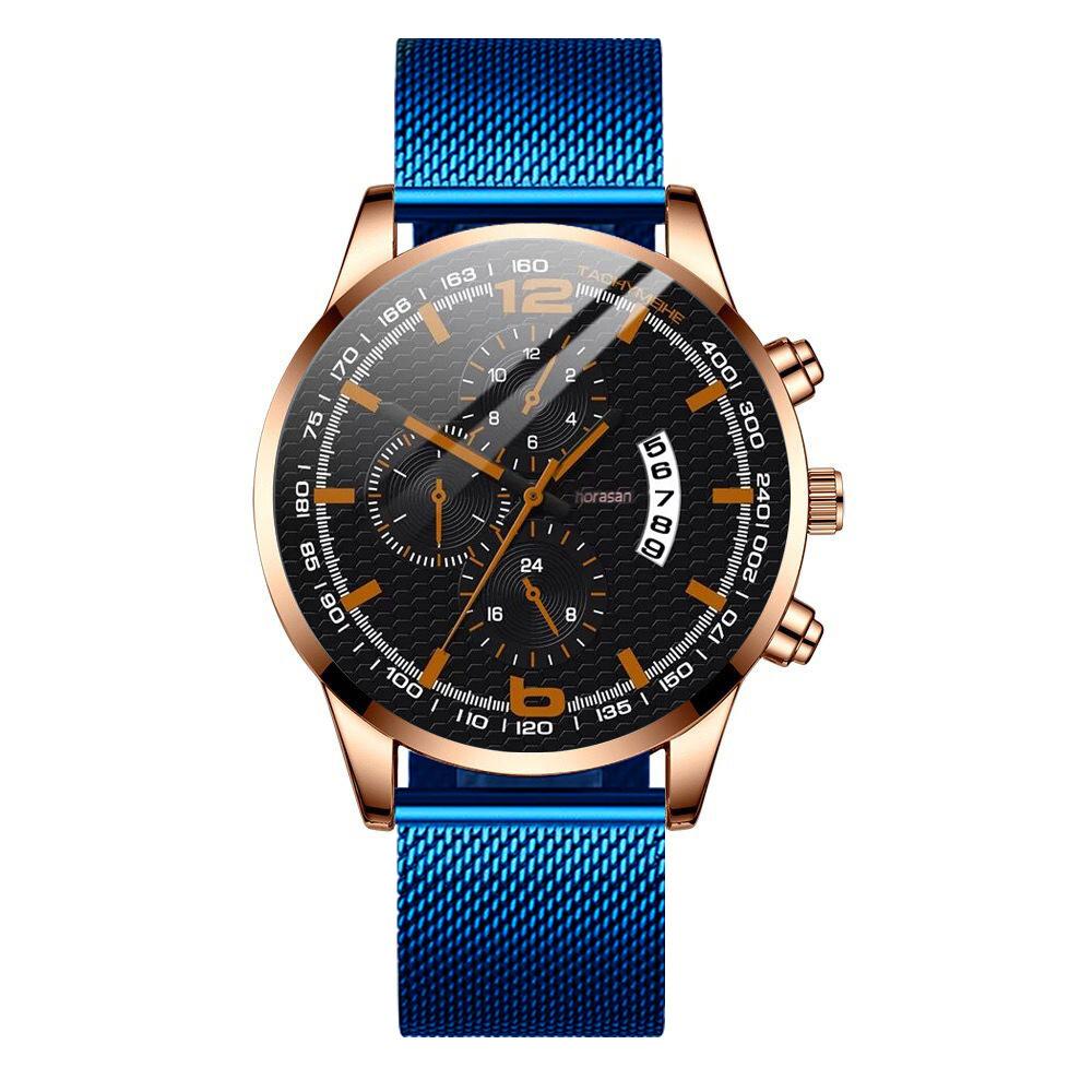 蓝色网带玫金壳黑面橘针