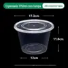 Caixa de almoço descartável de plástico caixa de almoço de arroz para levar caixa de embalagem transparente tigela de sopa com tampa caixa de almoço espessa atacado