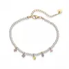 Aogu Collar Sencillo y Elegante Francés de Alta Gama con Circonita y Perla de Colores para Mujer Cadena para Clavícula Versátil de Lujo Accesible de Nicho