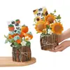 Regalo de Cumpleaños para Niñas de Temporada de Graduación: Flores de Hilo Tejido, Ramo de Flores Eternas, Girasol Práctico Hecho a Mano Producto Terminado
