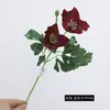 Arranjo de Flores de Mesa para Sala de Estar Casa com Papoula Simulada de 2 Cabeças Adereços para Fotografia Casamento de Luxo Flores Artificiais e Flores Falsas