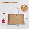 Bolsa de Linho Atacado Sacola de Juta DIY Bolsa de Mão de Linho Ecológica Bolsa de Linho Padrão de Logo Imprimível