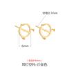 Brincos de prata de lei s925 suporte vazio brincos simples estilo japonês e coreano para mulheres incrustados com cera de abelha Âmbar Jaspe Jade Hetian suporte para brincos de prata