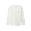 Camiseta de algodón de manga larga para niño, estilo primavera y otoño, camiseta básica para niños, atuendo de primavera, top para niño, blanco, para niños mayores, ropa infantil moderna
