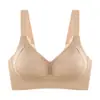 Sujetador sin costuras para mujer para pechos pequeños, con push-up y soporte lateral para prevenir la flacidez, encaje, copa fija, sujetador ajustable