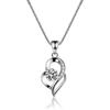 Traje coreano de estilo gota de agua nupcial creativo transfronterizo color deseo diamante brillante circonita boda collar en forma de corazón europeo y americano Nuevo