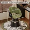 Cadeira de Maquiagem Estilo Vintage para Quarto de Casa, Cadeira de Penteadeira para Meninas com Encosto, Sensação de Luxo, Banqueta de Penteadeira Giratória de Madeira Sólida