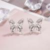 Pendientes de mariposa hueca con circonitas Super Flash, diseño de nicho femenino, pendientes únicos, pendientes exquisitos de moda coreana de alto sentido