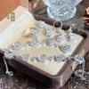 Juego de Joyería de Jade Espuma de Agua Natural para Mujer, Regalo de Cumpleaños, Anillo y Collar de Jade Espuma de Agua, Joyería de Lujo Ligero de Alta Gama