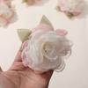 Super hada deseo puro suave dulce organza camelia diy hecho a mano Joker horquilla accesorios para el cabello accesorios de ropa al por mayor