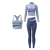 Chamarra de yoga de dos tonos con cuello alto y cierre para mujer, corte ajustado, manga larga, secado rápido, adecuada para fitness, correr y deportes