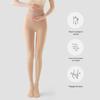 Leggings altas para mulheres com micro-pressão emagrecimento virilha outono e inverno forrado de lã engrossado alongado Meia-calça de pressão preta