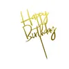 Cartão acrílico de bolo de aniversário vestido dourado cartão HB acrílico mesa de panificação layout rosa
