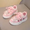 Tenis para niñas para primavera y otoño 2025, zapatos nuevos y elegantes para niños mayores, zapatillas deportivas casuales de corte bajo para estudiantes, suela suave
