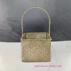 Cesta de Flores Tecida de Capim Marinho Estilo Nórdico Retangular para Casamento Cesta de Presente para Madrinha Cor de Caramelo Caixa de Presente Caixa de Presente de Ano Novo