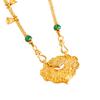 Loja de ouro com ouro areia ouro cheio koi flor borboleta colar ajustável novo chinês antigo Han acessórios de vestuário mulheres