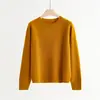 Suéter Grueso de Lana sin Costuras Todo en Uno Cuello Redondo Suelto Base Suéter de Lana Top para Mujer 1128