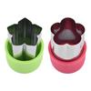 Set de 2 piezas de acero inoxidable transfronterizo para cortar verduras con forma de verdura, suplemento alimenticio para bebés, cortador, molde para flores, molde para galletas