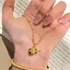 Colar de Estrela Abóbora Full Diamond Francês de Luxo Leve Design Único de Luxo Leve Novo Chinês Folu Exquisito Colar Versátil