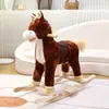 Palo Creativo de Dibujos Animados para Montar a Caballo Infantil Regalo de Vacaciones para Niños Juguete de Peluche Modelo sin Ruedas para Niños Pequeños Caballo de Troya