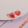 Coreano color redondo cinturón colgante imitación aguja de plata pin para la oreja accesorios de resina diy aretes de color sólido para combinar con todo adorno para la cabeza material femenino