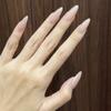 Unhas Postiças Huanhuan Cor Nude Tendência Estilo Desejo Puro Templo Ganlu Feitas à Mão Pré-Fabricadas Adesivos de Unha Falsas