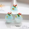 Acessórios de resina DIY de comida e brincadeira Pingente de chaveiro de smoothie fresco tridimensional