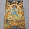 Pintura de Brocado Antigua, Pintura de Bordado de Seda Suzhou, Thangka Budista de Xizang, Artesanía de Bordado de Diamante Negro Nepalí, Hecho a Mano