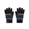 Luvas Espessas de Inverno para Crianças com Punhos Canelados de Camada Dupla, Luvas Quentes de Alta Elasticidade para Mulheres, Luvas de Tricô Espessas para Homens