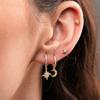 Pendientes de estrella sencillos de plata de ley 925, estilo europeo y americano, con hebilla de oreja de luna personalizada, anillo de oreja de hueso blando