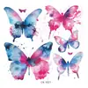 Pegatinas de Tatuaje de Mariposas de Colores al por Mayor Impermeables y de Larga Duración Pegatinas Combinadas de Mariposas Acuarela Soñadoras para Pecho, Cintura y Brazos