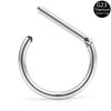 Piercing de Nariz de Aço Titânio G23 Transfronteiriço 16G/1.2Mm em Forma de D Septo Nasal Osso da Orelha Brincos Piercing Osso da Orelha Prego Atacado