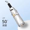 Sombrilla de Sol Doble Capa Color Plata Titanio, Sombrilla Profesional de Protección Solar, Sombrilla para Sol y Lluvia, Parasol Plegable de Doble Uso Anti-UV para Mujeres con Estilo