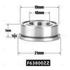 Fabricante em estoque rolamento de flange de esferas de sulco profundo em miniatura F63800ZZ 10*19*7 com rolamento de borda de retenção F63800