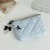 Nueva Bolsa de Almacenamiento para Lápices de Labios Acolchada con Lazo Bolsa de Almacenamiento Cosmético para Mujer Bolsa para Auriculares Cable de Datos Cartera