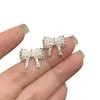 Novos brincos de pérola com laço cravejado de diamantes, luxo leve, brincos requintados de alta qualidade, acessórios de ouvido delicados da moda de nicho atacado