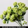 Rosas de Creme Simuladas de 3 Cabeças, Decoração de Fundo para Casamento, Arranjo de Flores para Guia de Estrada, Flores de Seda Estilo Europeu para Casamento, Flores Artificiais